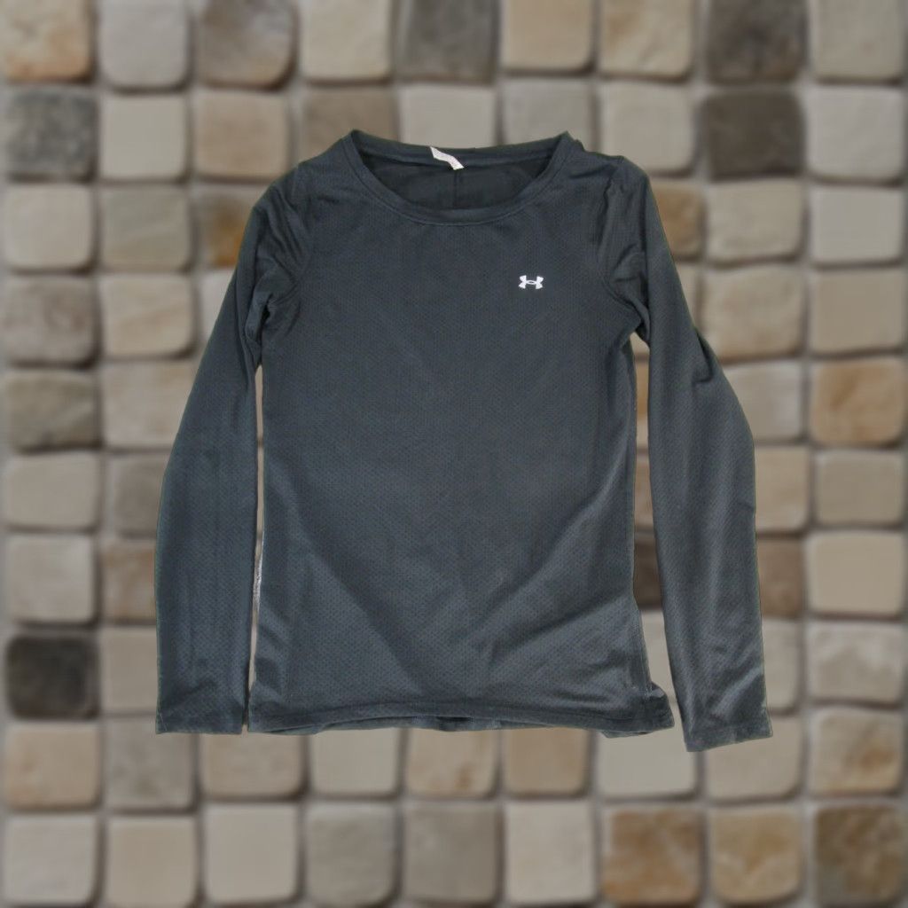 Under Armour VINTAGE Under Armour HeatGear Shirt Mens XS Black Long Sleeve Crew Pullover Athletic Cross-Training Gym Running Mens Size US XS / EU 42 / 0 - 1 Thumbnail