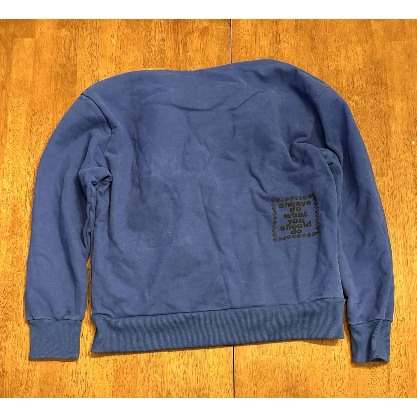 always do what you should do always do what you should do ADWYSD Hoodie Sweatshirt XL Blue Full Zip Men Size US XL / EU 56 / 4 - 3 Thumbnail
