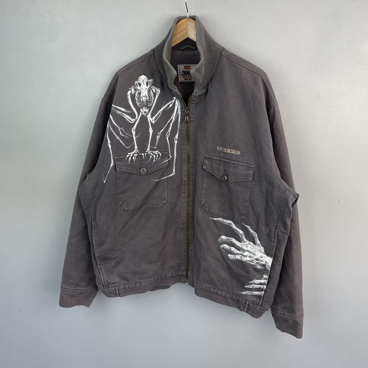 Levi's × Vintage Vintage Levi’s custom destroyed jacket bomber style y2k Size US XL / EU 56 / 4 - 4 Thumbnail