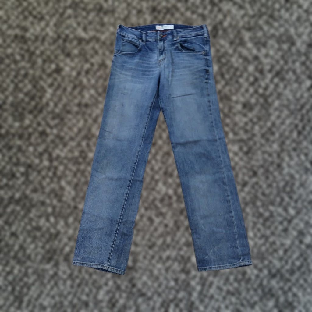 Lee Lee Premium Select Jeans 31x32 Blue Denim Straight Mens 5-Pocket Stretch Raw Distressed N/A Size US 31 - 1 Thumbnail