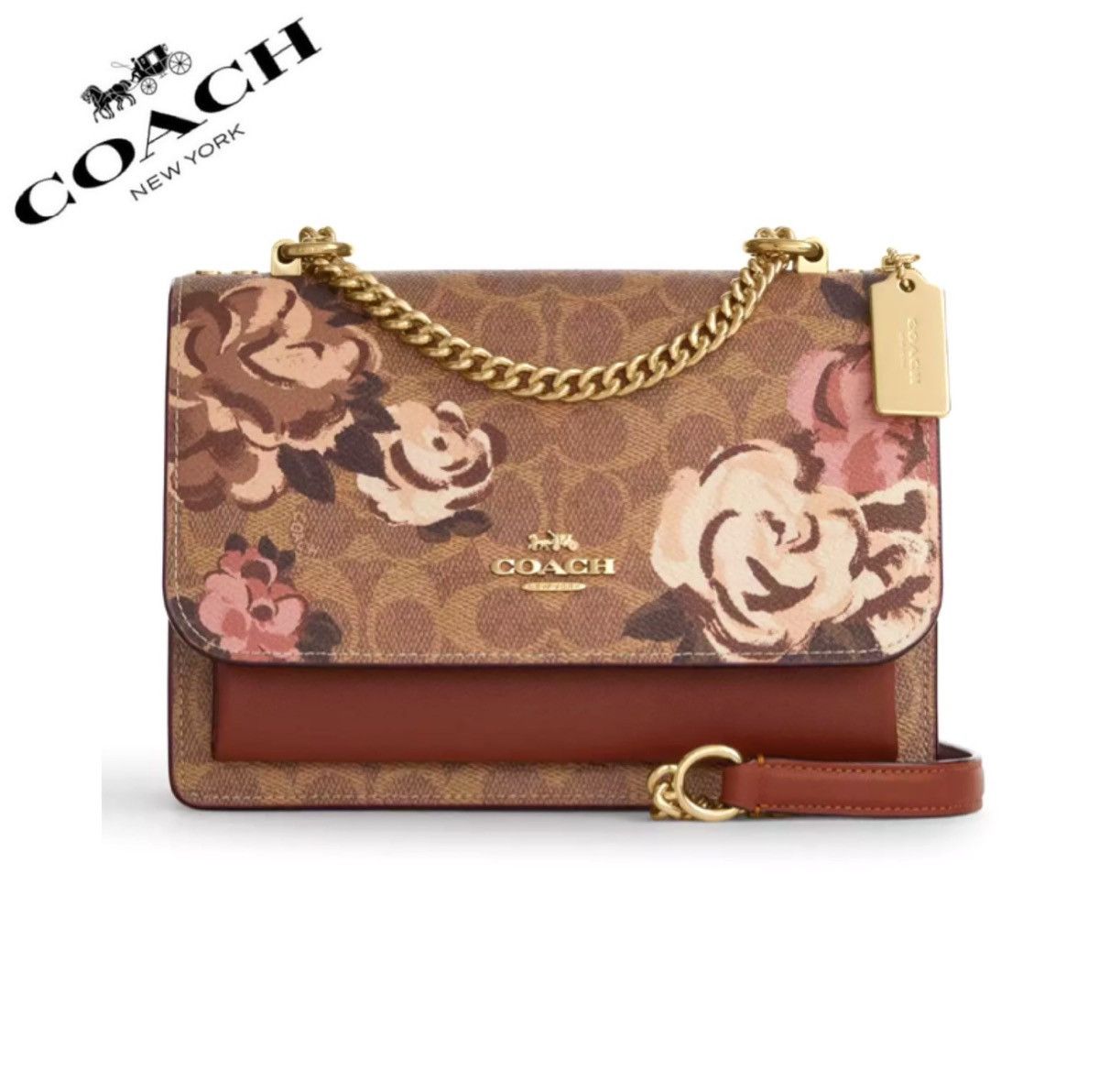Coach Klare Crossbody Bag In Signature Canvas With Rose Print Size ONE SIZE - 1 Thumbnail