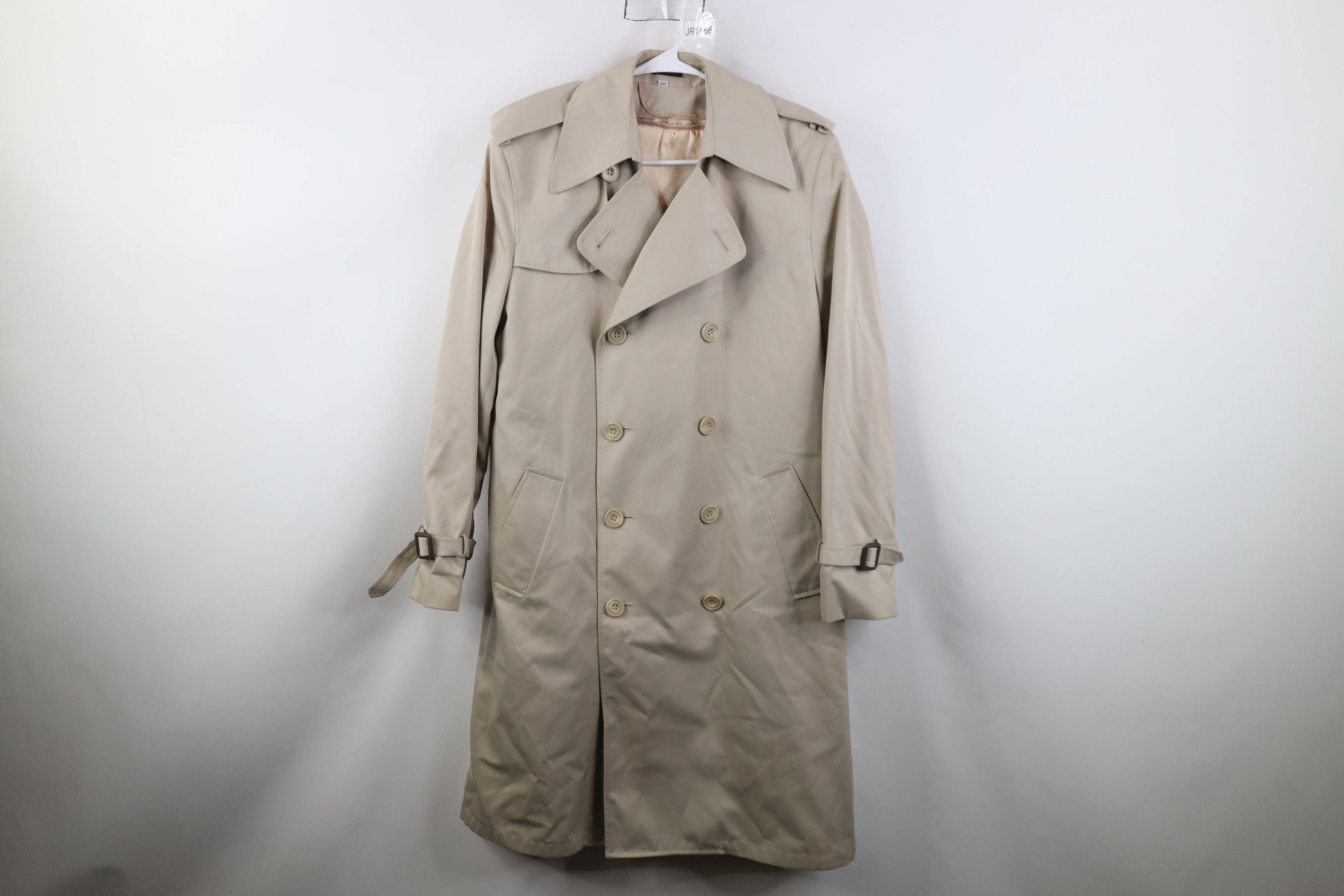 Vintage Vintage 70s Streetwear Trench Coat Rain Jacket Stone Beige Size US L / EU 52-54 / 3 - 1 Thumbnail