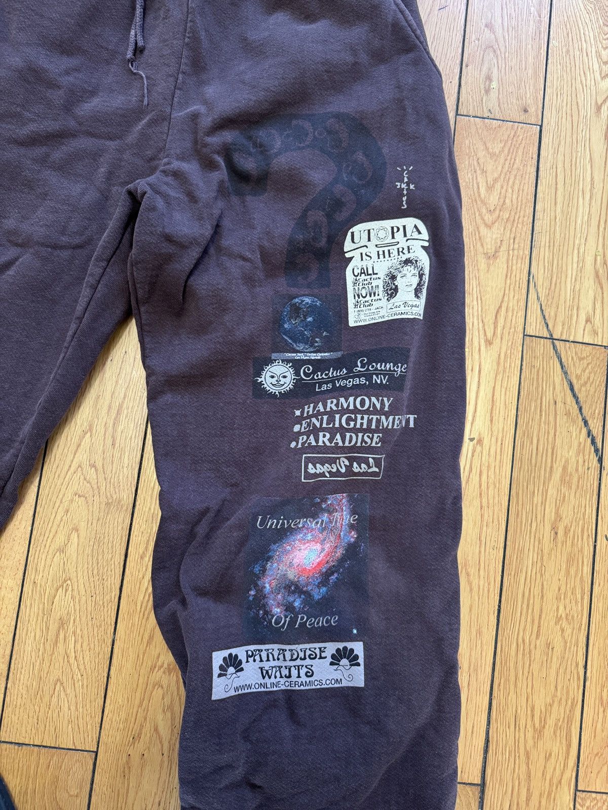 Online Ceramics × Travis Scott Travis Scott x Online Ceramics Utopia Sweatpants in brown Size US 34 / EU 50 - 2 Thumbnail