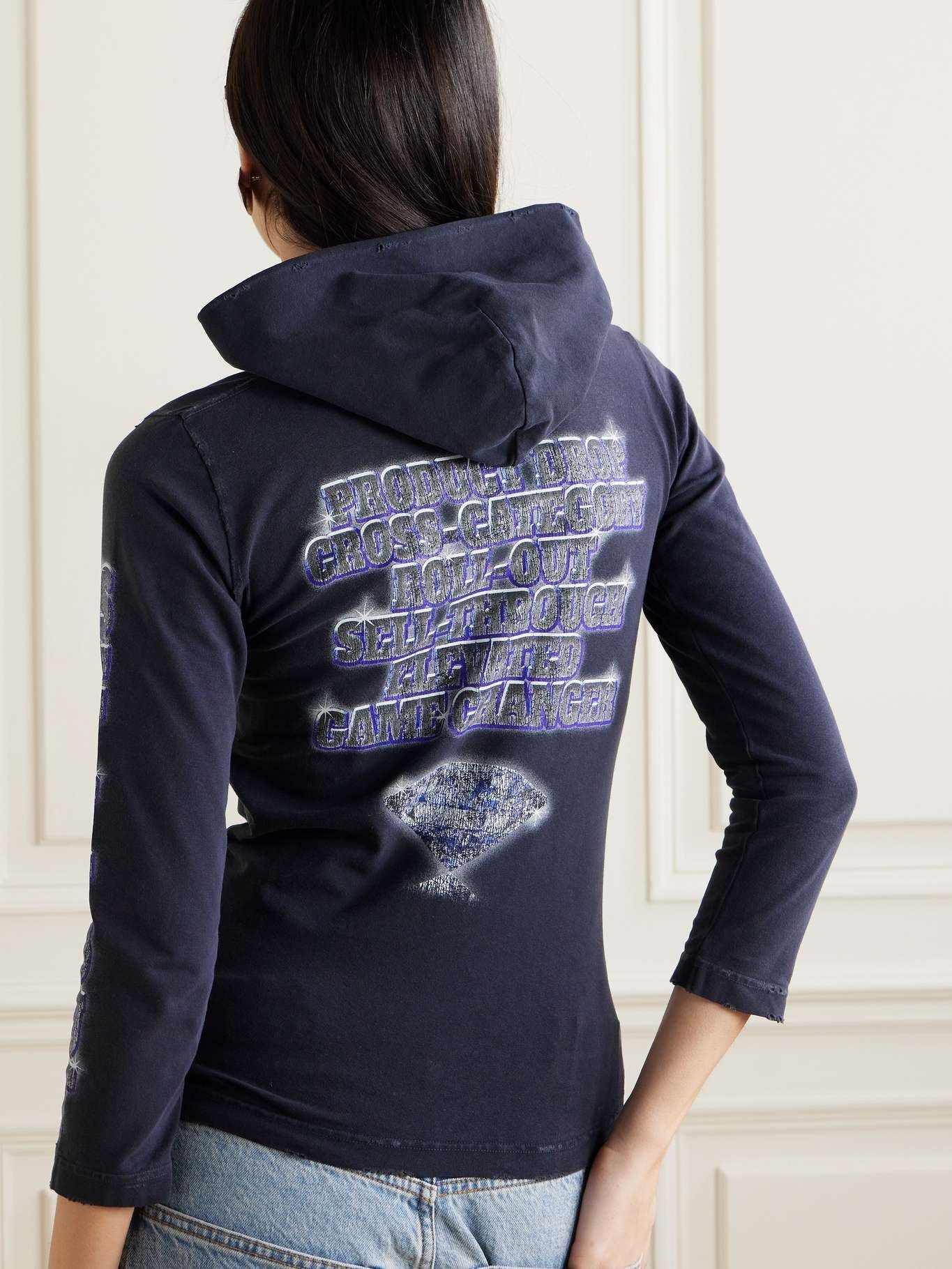Balenciaga o1y0625 Logo Hoodie in Black Size L / US 10 / IT 46 - 4 Thumbnail