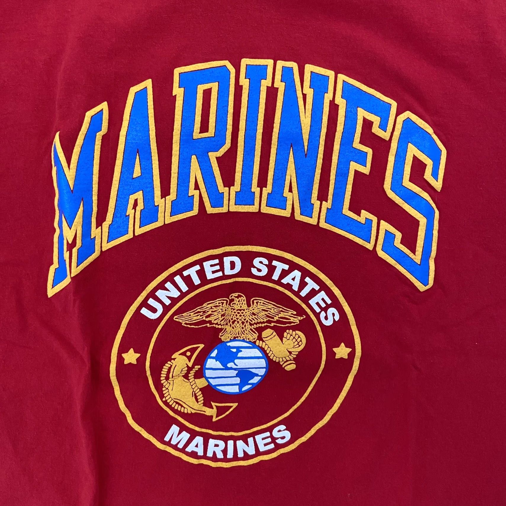 Fruit Of The Loom VINTAGE United States Marines T-Shirt Adult Medium Red Cotton Logo Tee Men M Marine Theme Size US M / EU 48-50 / 2 - 4 Thumbnail