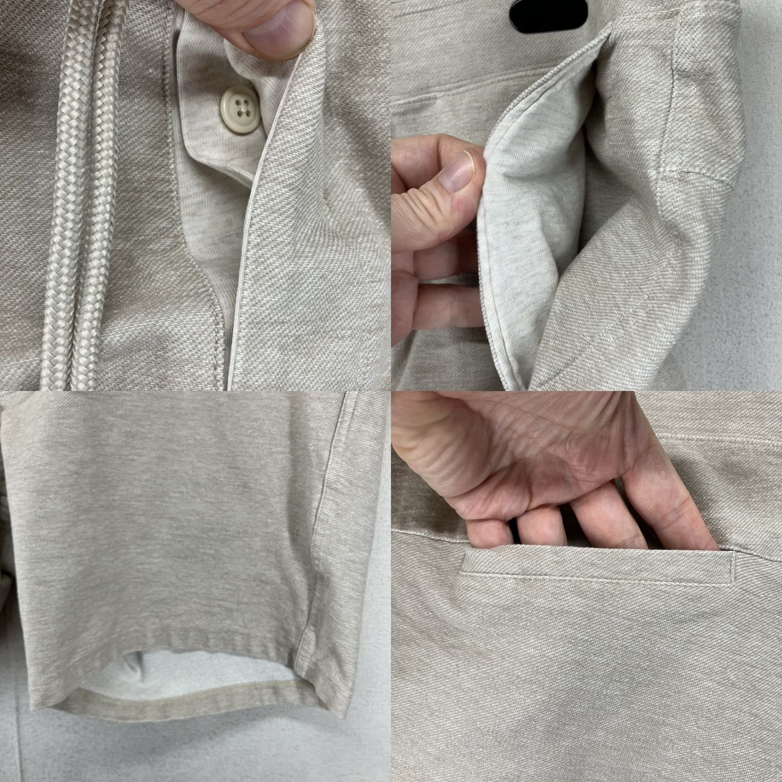 Vintage Crosby & Howard Men's Large Beige Chino Shorts Soft Stretch Drawstring 40x7 Casual Travel Summer Size US 33 - 8 Thumbnail