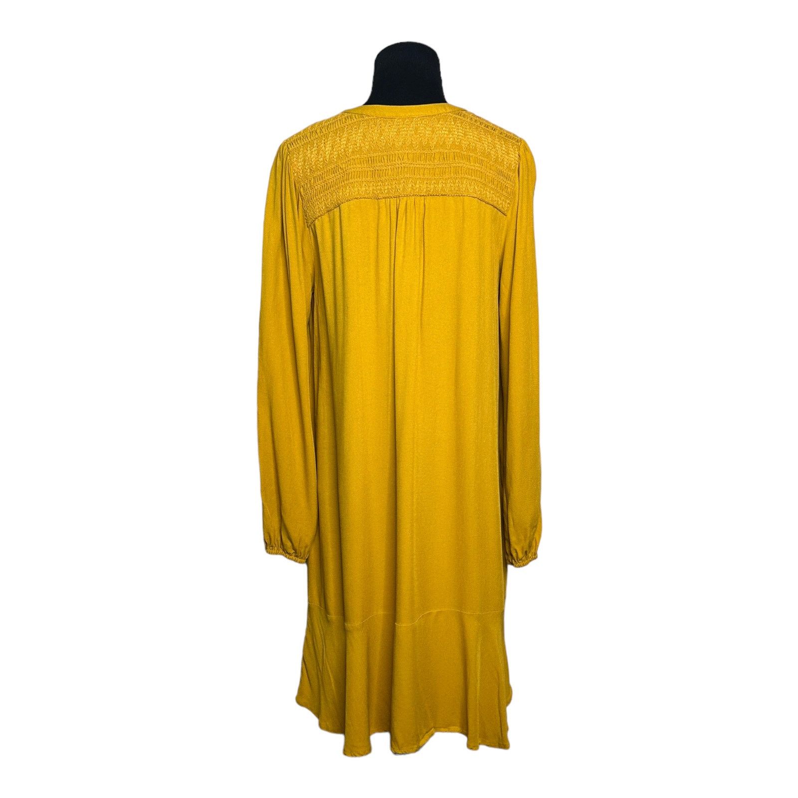 Anthropologie Maeve Yellow Mustard Long Sleeves Tunic Mini Dress size‎ 10 Size L / US 10 / IT 46 - 10 Thumbnail