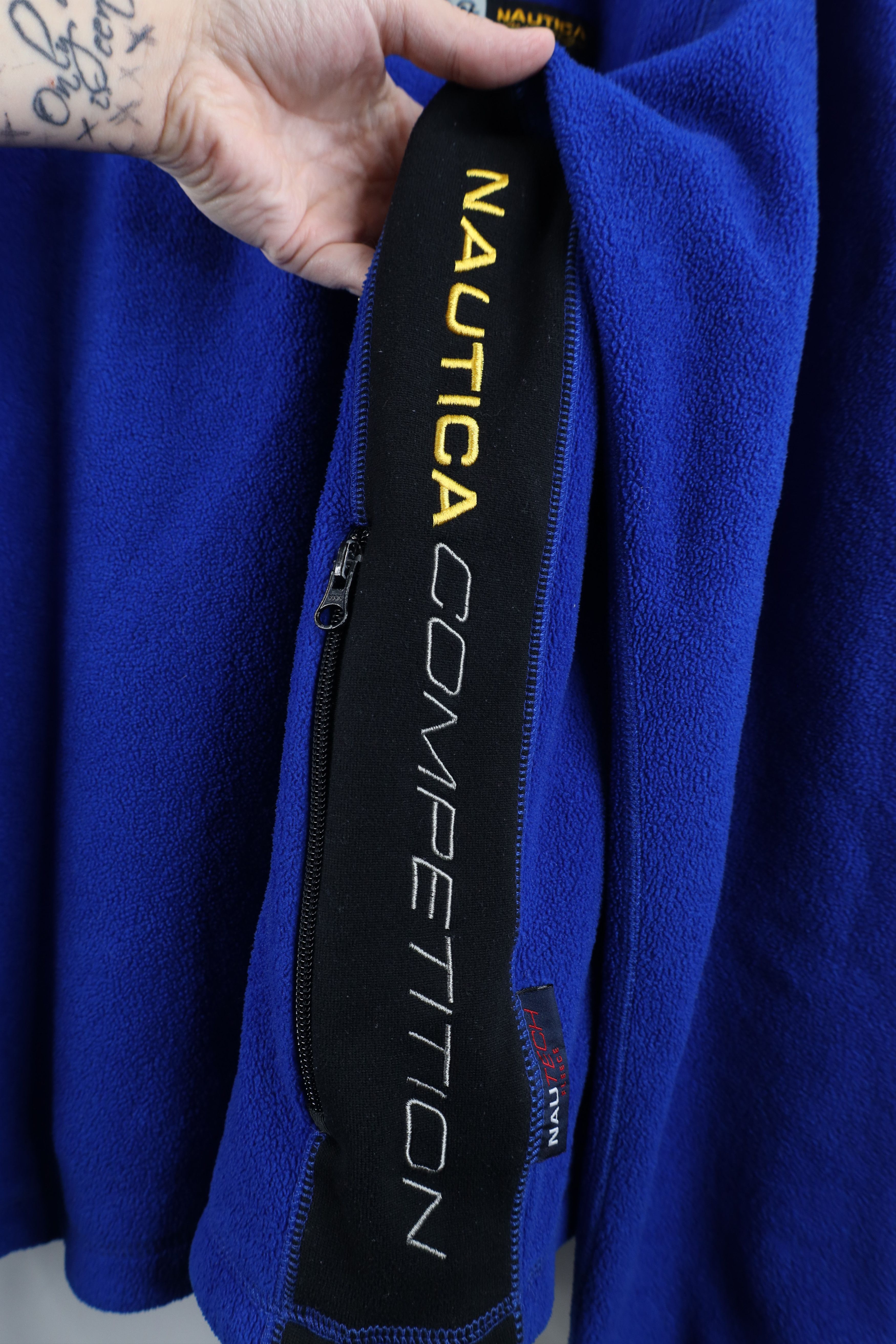 Nautica × Vintage Vintage 90s Nautica Competition Half Zip Fleece Sweater USA Size US L / EU 52-54 / 3 - 4 Thumbnail