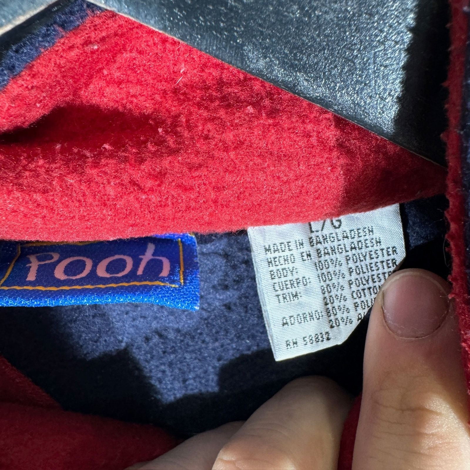 Other Vintage Winnie The Pooh 1/4 Zip Pullover Fleece Size US L / EU 52-54 / 3 - 7 Thumbnail