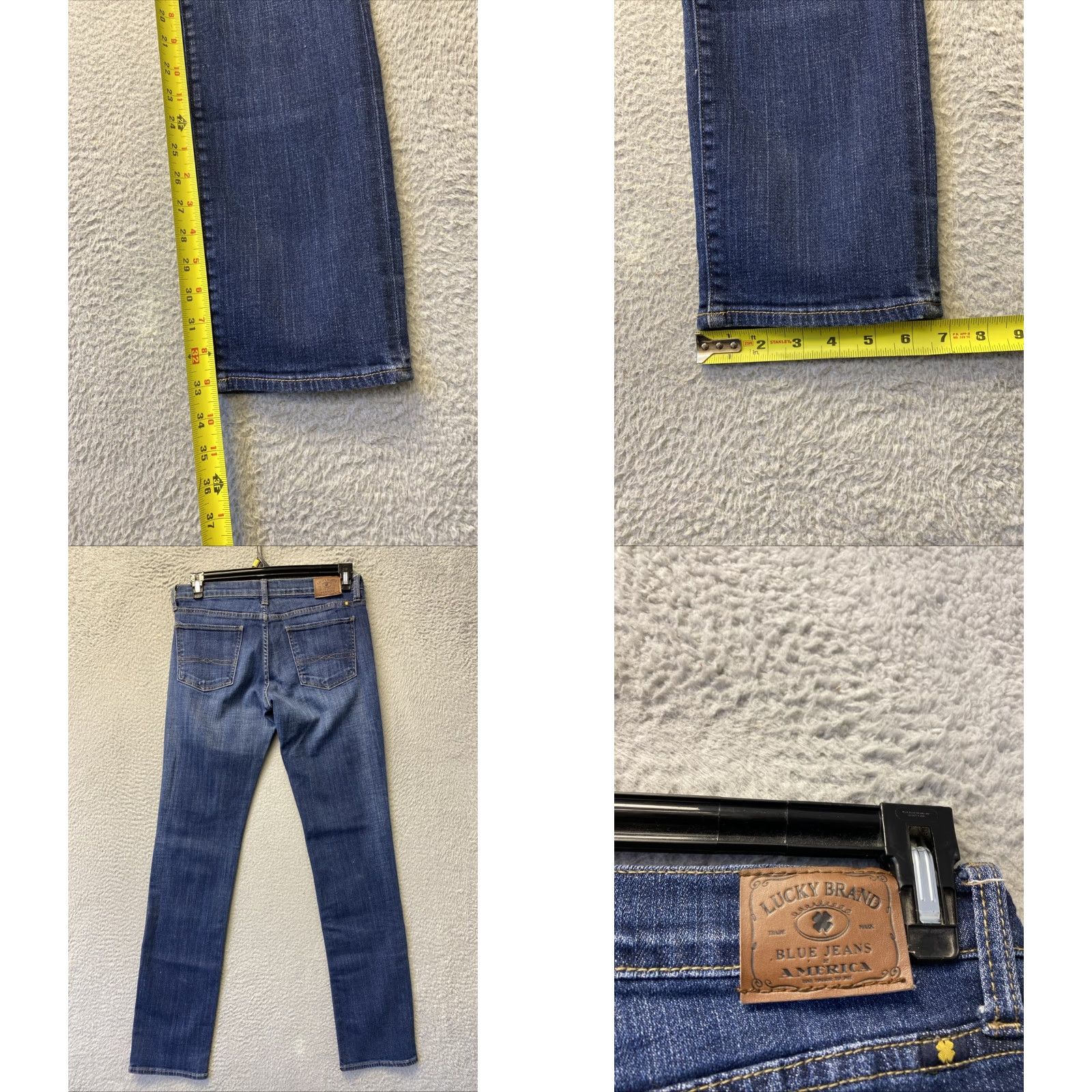 Lucky Brand Lucky Brand Jeans Womens 6 Straight Denim 32x33 Blue Slim 5-Pocket Regular Inseam 33 Comment: N/A Size 24" / US 00 / IT 34 - 8 Thumbnail