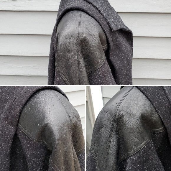 Vintage Vintage 80s Retro Preppy Acadamia Black Gray Wool Blend Leat Size L / US 10 / IT 46 - 7 Thumbnail
