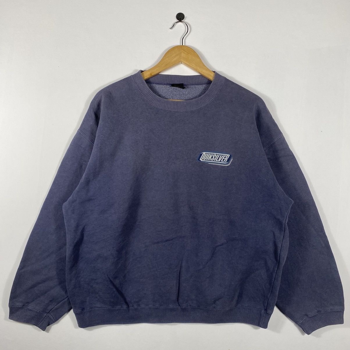 Quiksilver Vintage 90's QUIKSILVER Logo Faded Sweatshirt Medium Size Size US M / EU 48-50 / 2 - 2 Thumbnail