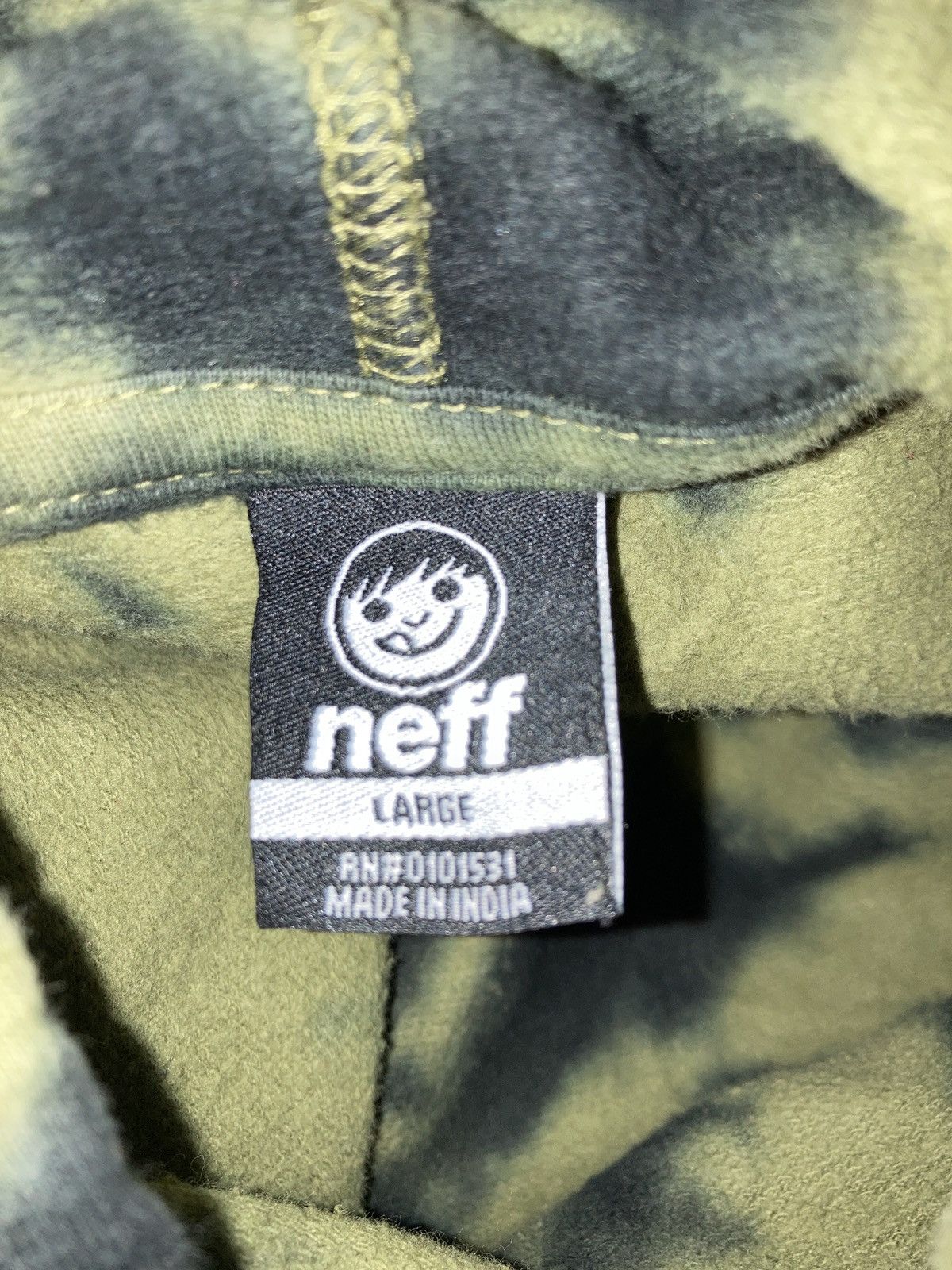 NEFF Neff Green/Black tie dye hoodie Size US L / EU 52-54 / 3 - 5 Thumbnail