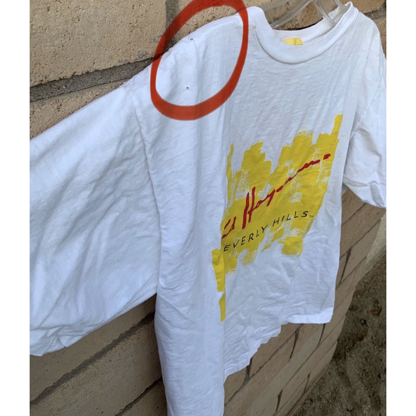 FRED VINTAGE Fred Hayman Beverly Hills T-Shirt One Size White 80s California Graphic Print Single Stitch Mens Womens Unisex Adults Size US M / EU 48-50 / 2 - 6 Thumbnail