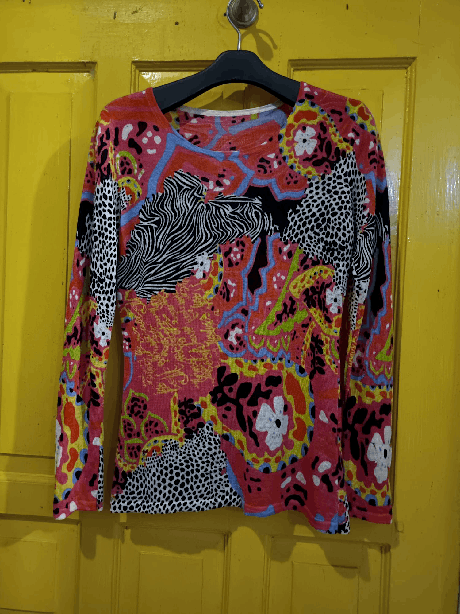 Japanese Brand UNKNOWN BRANDS Full print Long Sleeve T Shirt Y2K Style Size US M / EU 48-50 / 2 - 14 Thumbnail