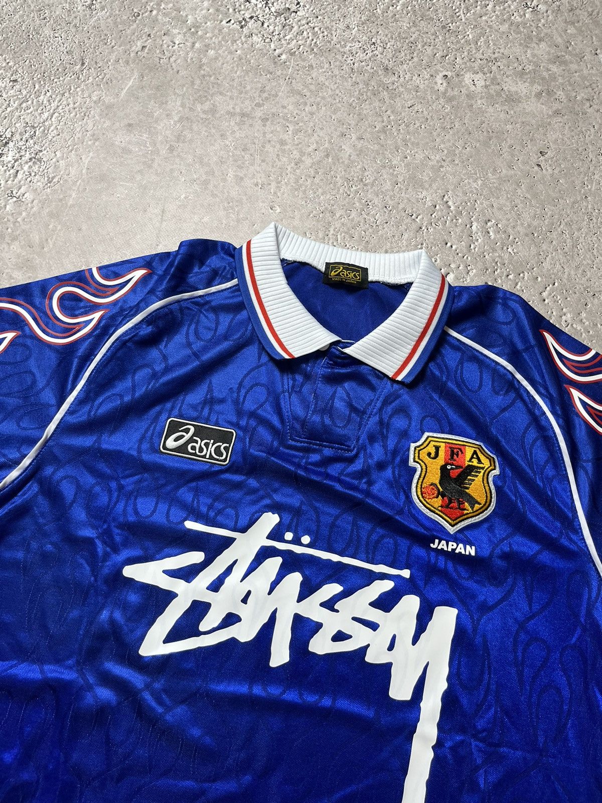 Soccer Jersey × Streetwear × Vintage Vintage Asics Stussy