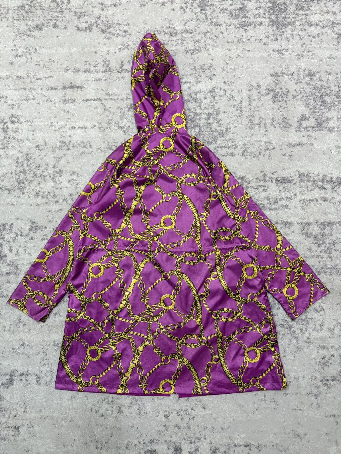 Fiorucci Vintage Fiorucci GoldChain Raincoat Parka Windbreaker Jacket Size XL / US 12-14 / IT 48-50 - 15 Thumbnail
