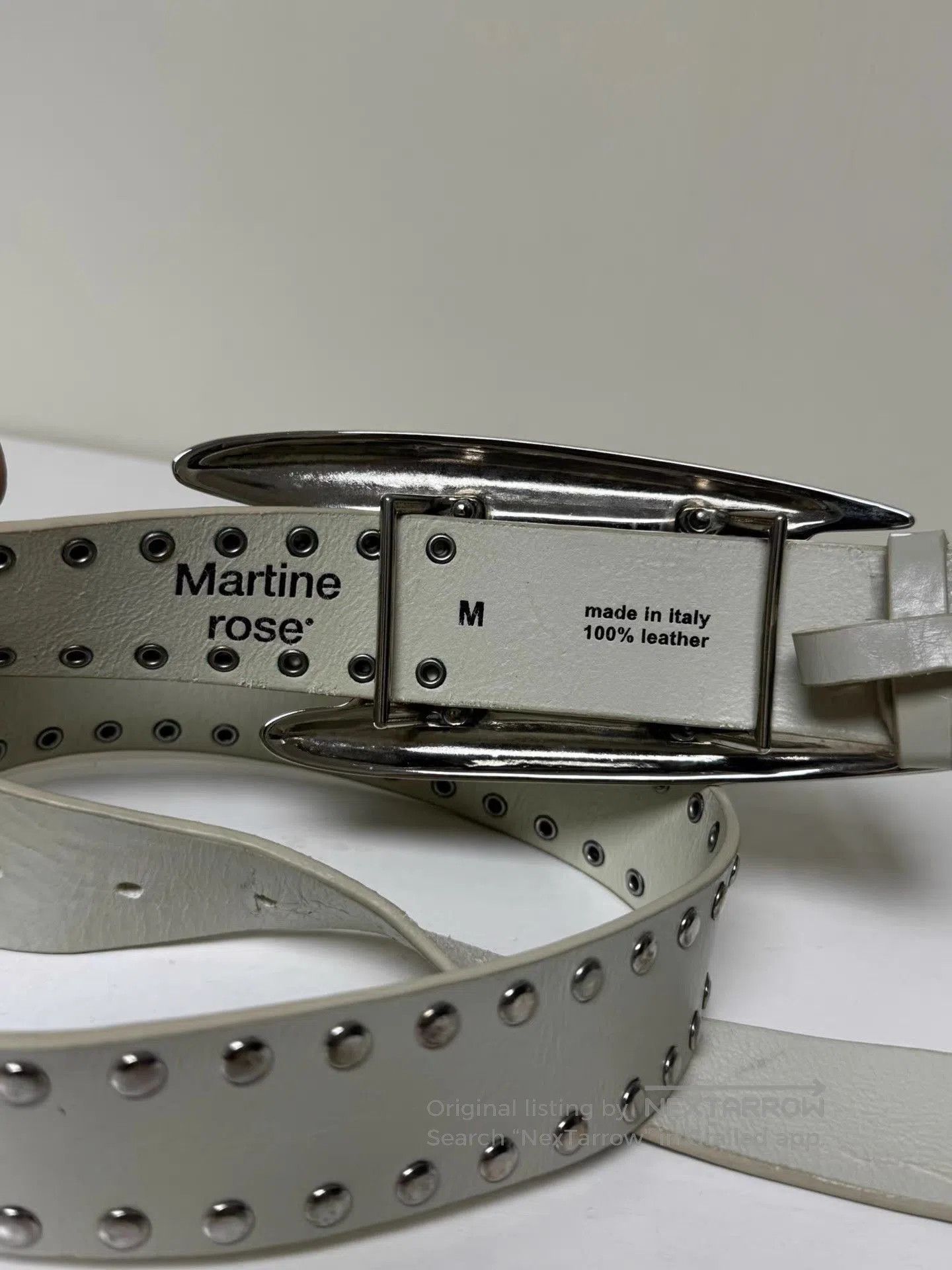 Martine Rose Silver Belt with Metal Buckle. Size ONE SIZE - 2 Thumbnail