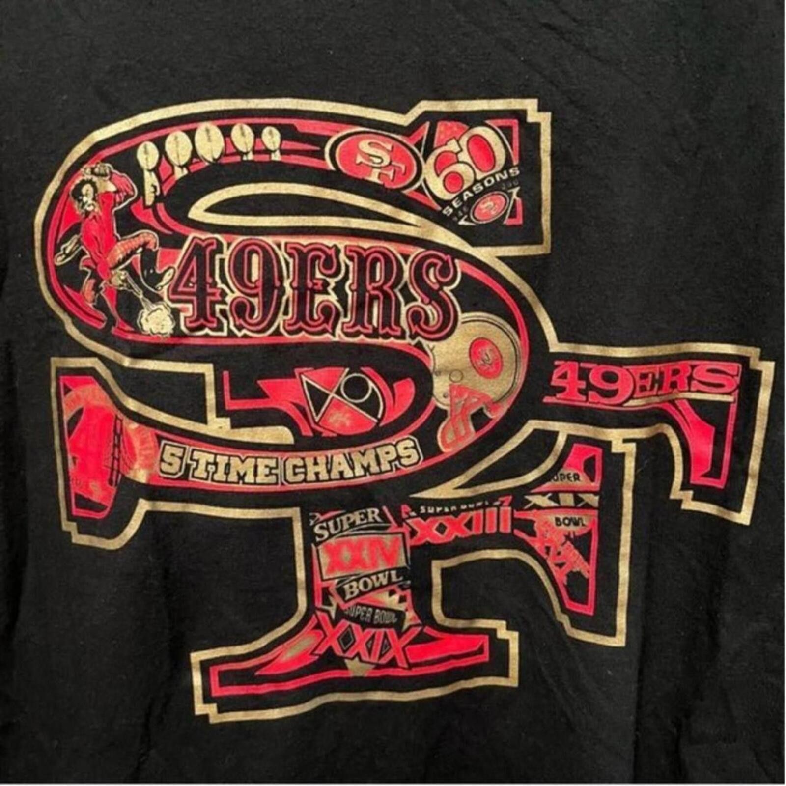 Other Bay Area Swag San Francisco 49ers Black Graphic T-Shirt XL Size US XL / EU 56 / 4 - 4 Thumbnail