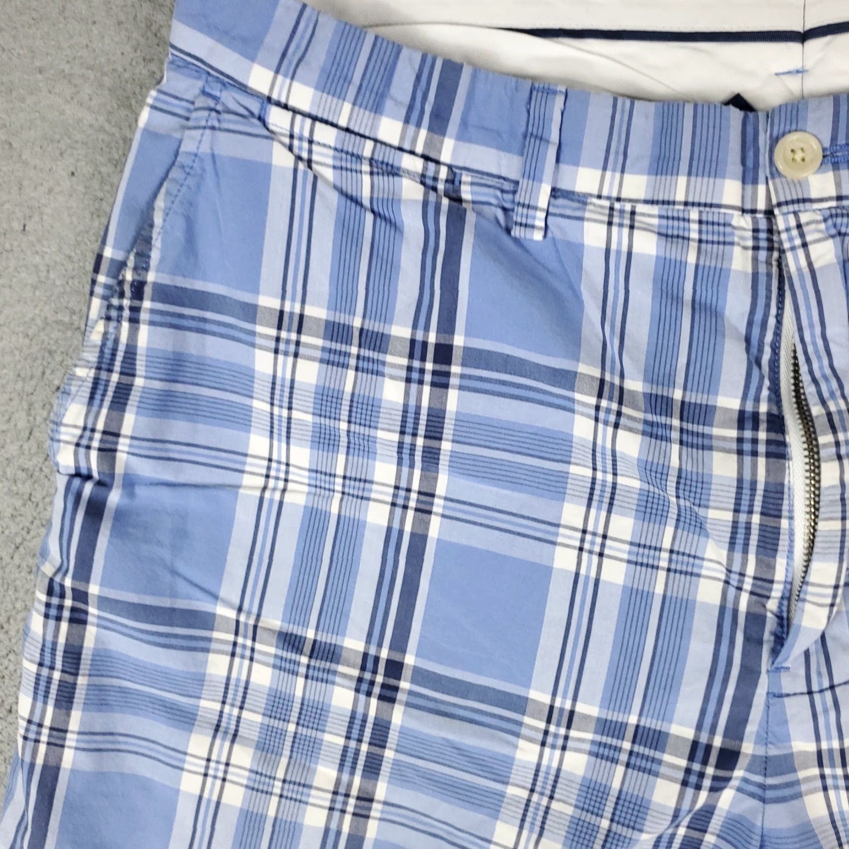 Ralph Lauren Ralph Lauren Shorts Mens Size 34 Blue White Plaid Casual Flat Front Chino Pants Shirt? Size US 34 / EU 50 - 2 Thumbnail