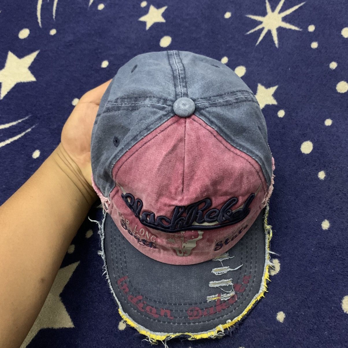 Japanese Brand Hype🔥 BlackRebel Fade Distressed Cap Size ONE SIZE - 4 Thumbnail