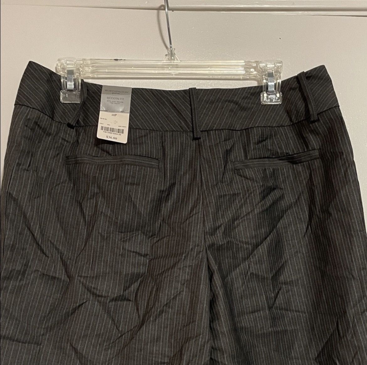 Worthington Worthington Gray Pinstripe Pants Size 32" / US 10 / IT 46 - 5 Thumbnail