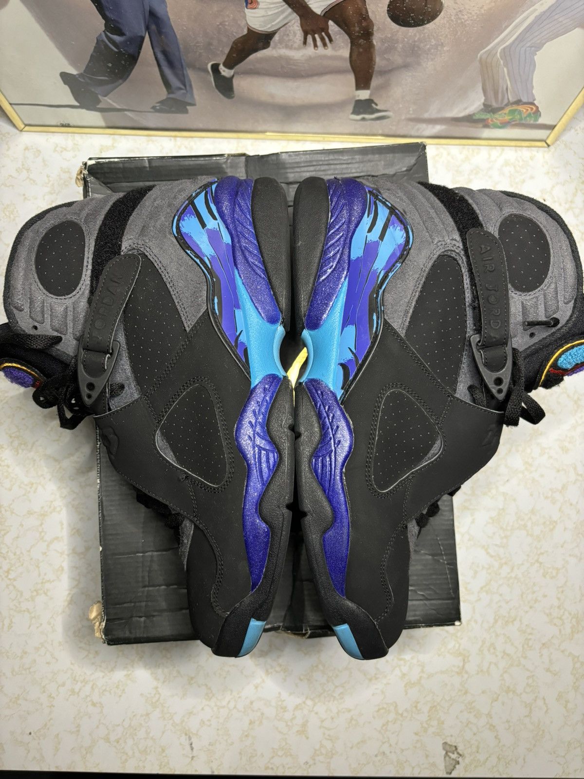Jordan Brand Air Jordan 8 Retro 2015 Aqua 2015 Size US 11.5 / EU 44-45 - 4 Thumbnail