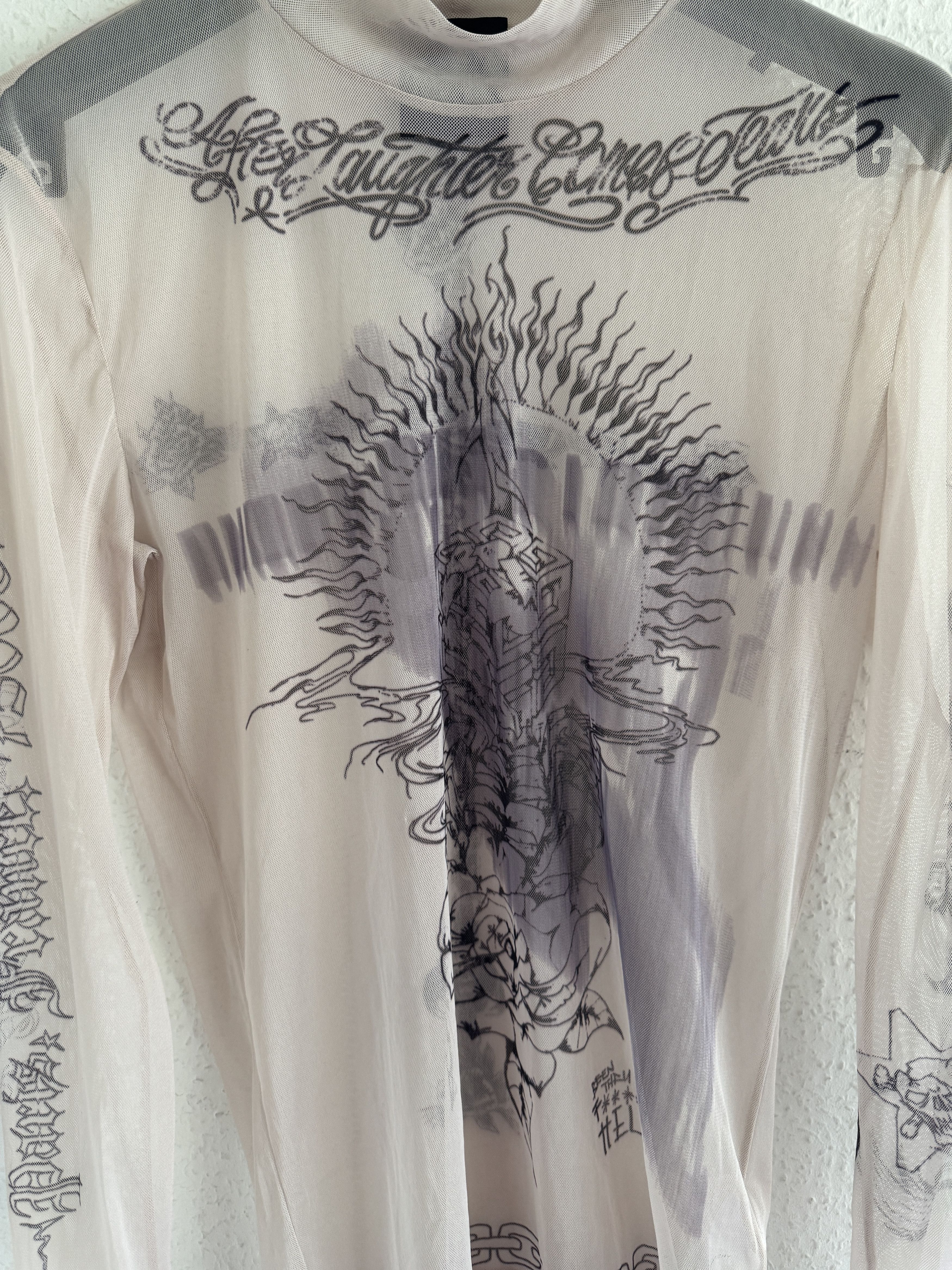 Givenchy sheer long-sleeve tattoo-print t-shirt Size US S / EU 44-46 / 1 - 9 Thumbnail