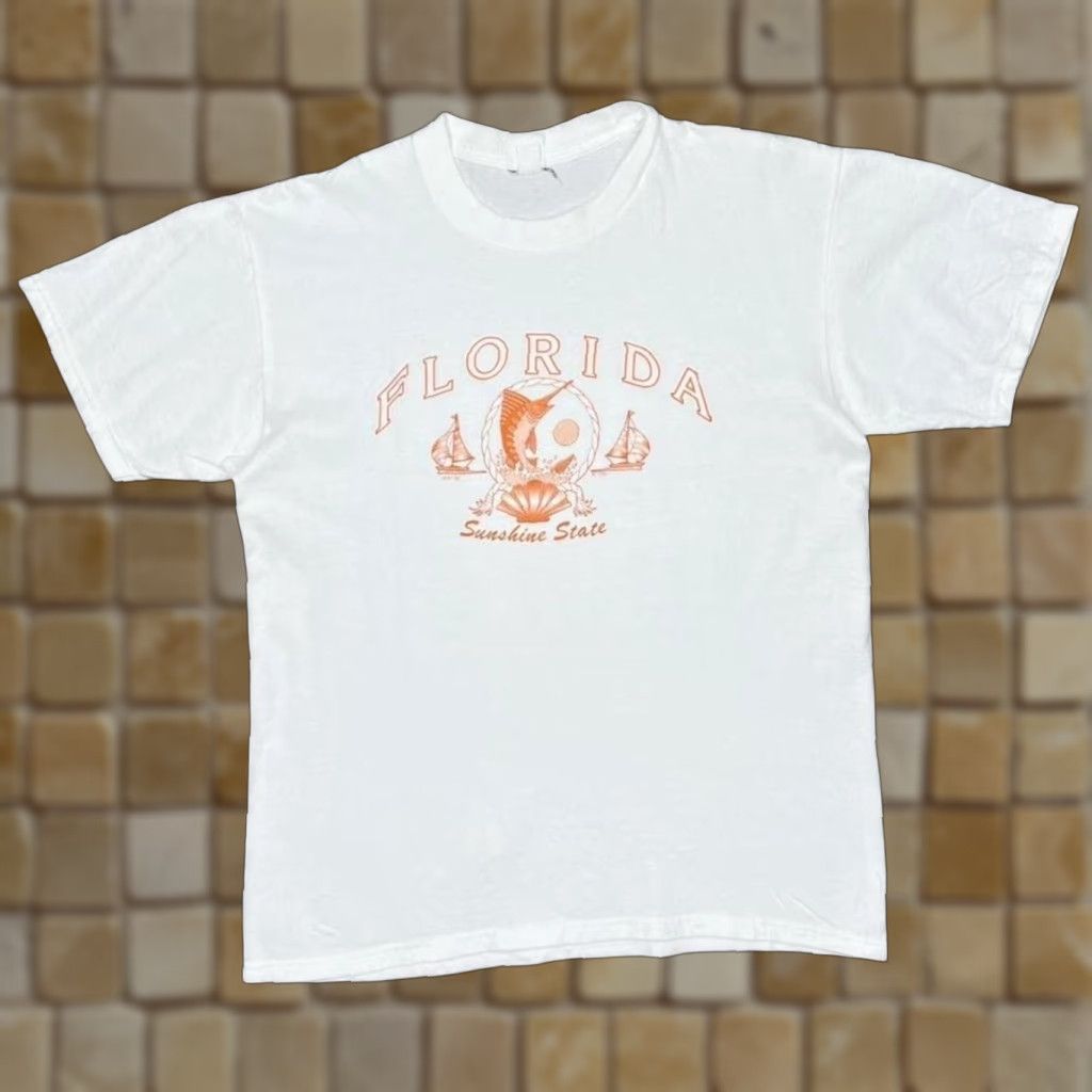 Vintage Vintage Florida “Sunshine State” Nautical Souvenir Graphic T-Shirt Medium Size US M / EU 48-50 / 2 - 1 Thumbnail