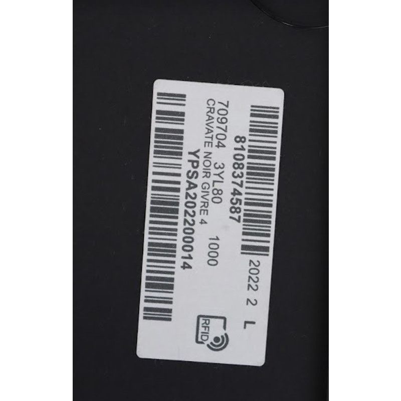 Saint Laurent Paris o1rshd1 Size: L / Tie Cravate Noir Givre in Black Size ONE SIZE - 8 Thumbnail