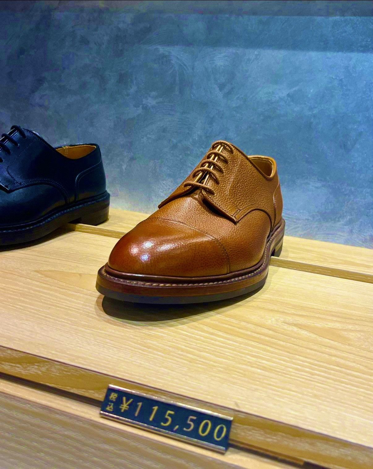Crockett & Jones Crockett & Jones Grasmere Tan Scotch Grain Mens Derby Shoes Size US 6.5 / EU 39-40 - 3 Thumbnail