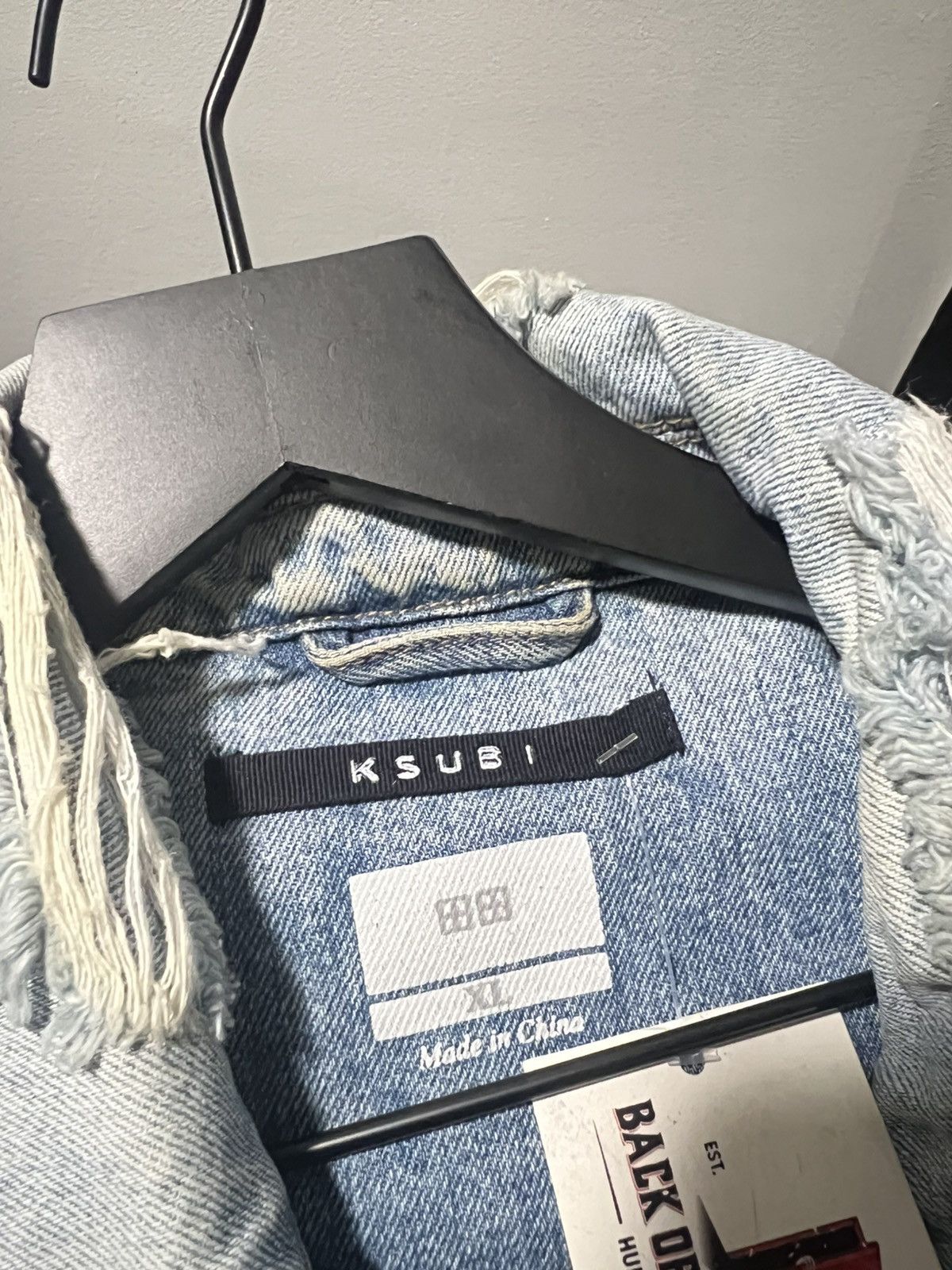 Ksubi Ksubi Distressed Denim Jacket Lightwash XL with Pin Size US XL / EU 56 / 4 - 5 Thumbnail