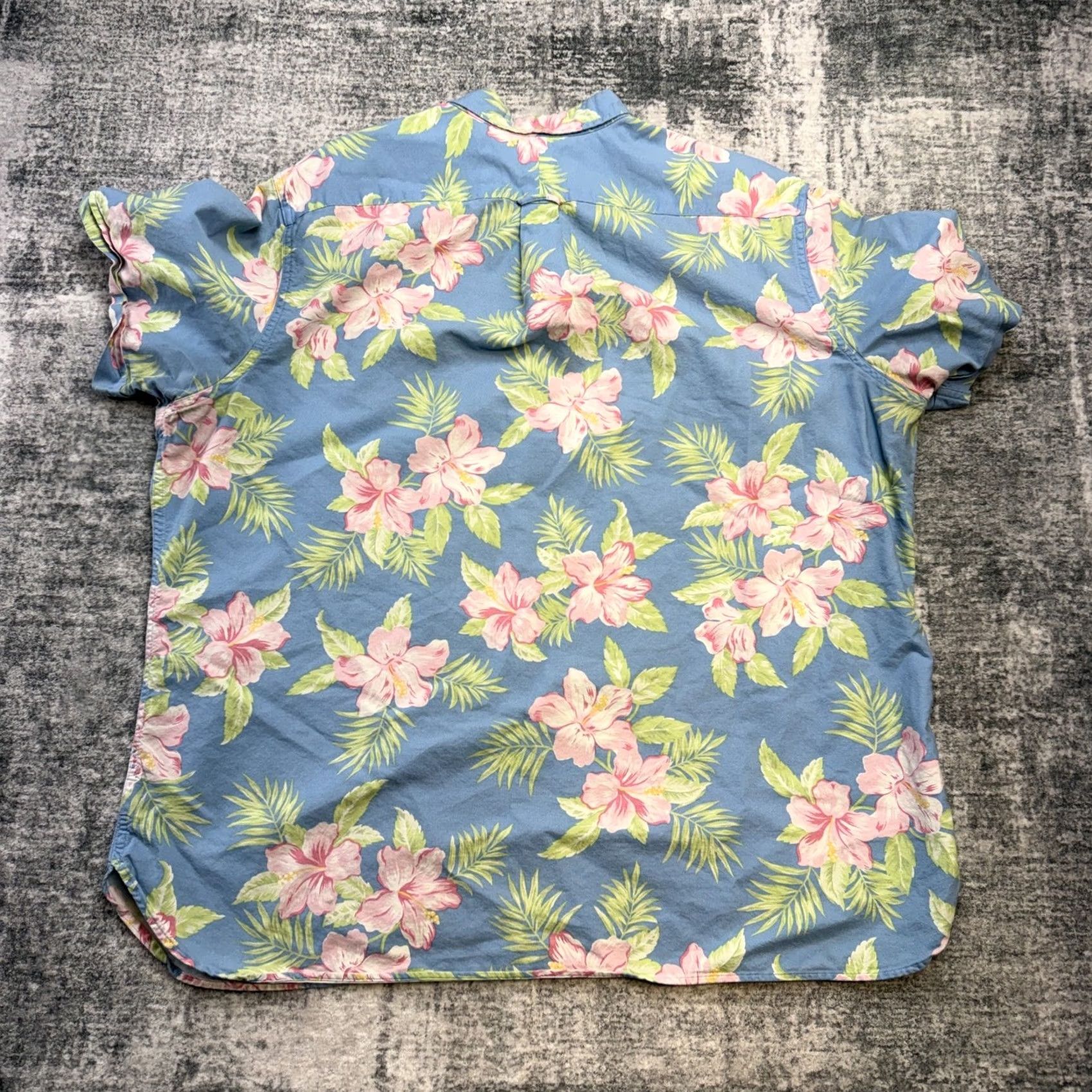 Polo Ralph Lauren Polo Ralph Lauren Shirt Men 2XL Blue Hawaiian Floral Oxford Button-Down Collar Short Sleeve Casual Beach Tropical Linen-Free Popover Aloha Cotton Size US XXL / EU 58 / 5 - 4 Thumbnail
