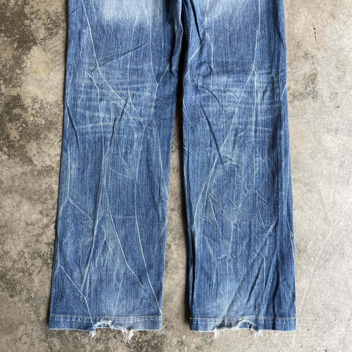 Japanese Brand 🔥🇯🇵Vintage Red Pepper Stoned Washed Distress Denim Jeans Size US 34 / EU 50 - 6 Thumbnail