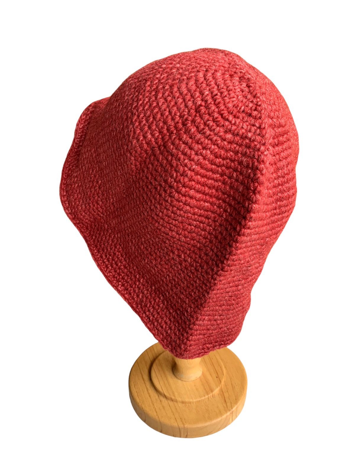 Handmade × Japanese Brand Knitted Crochet Hippies style Big Bucket Hats Size ONE SIZE - 8 Thumbnail