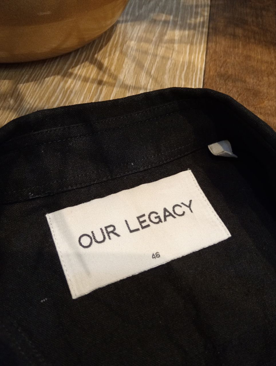 Our Legacy OUR LEGACY BLACK SILK BUTTON UP SHIRT - SIZE 46 Size US S / EU 44-46 / 1 - 5 Thumbnail