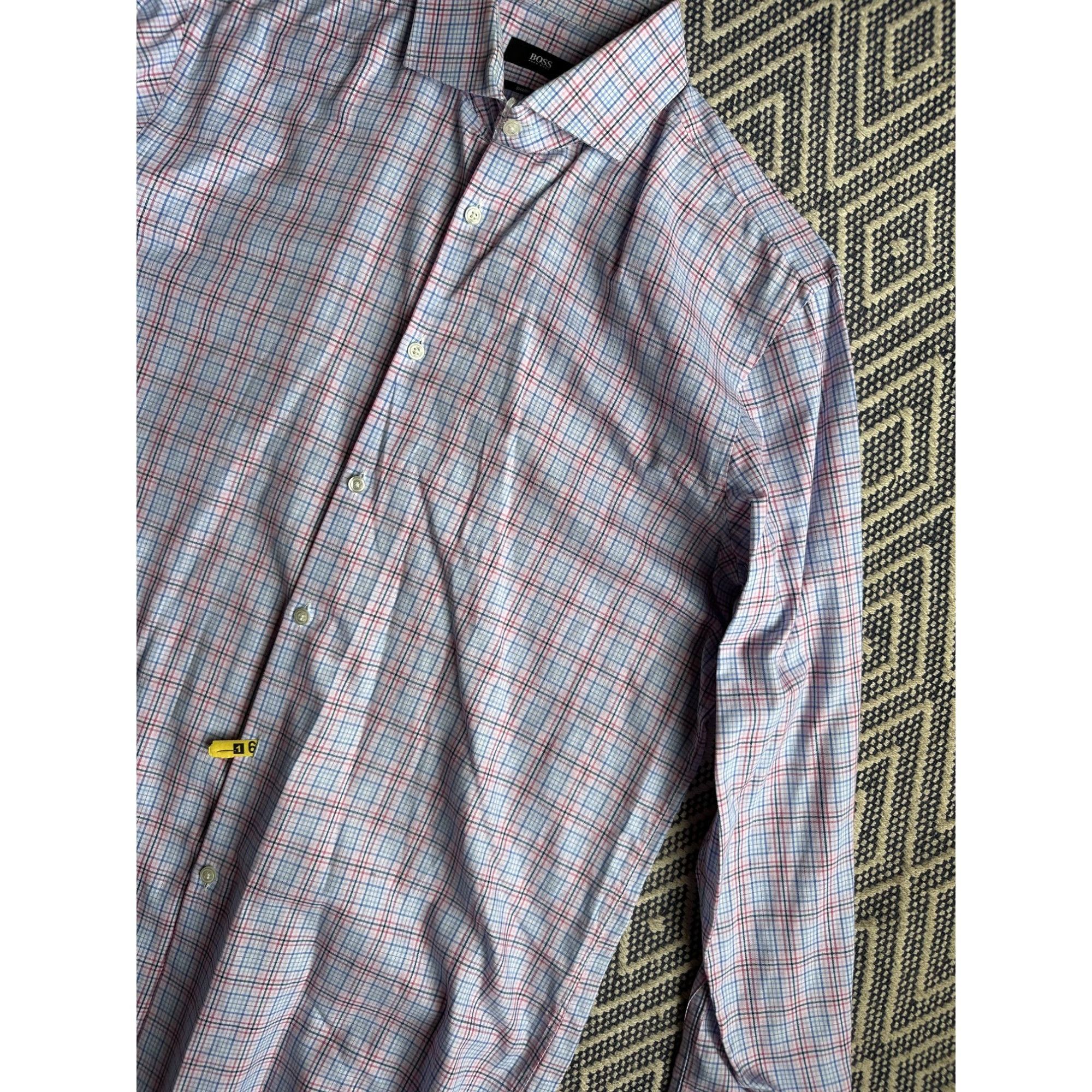 Hugo Boss BOSS Hugo Boss Men's Sharp Fit Plaid Shirt, multicolor 16 32 Size US M / EU 48-50 / 2 - 4 Thumbnail