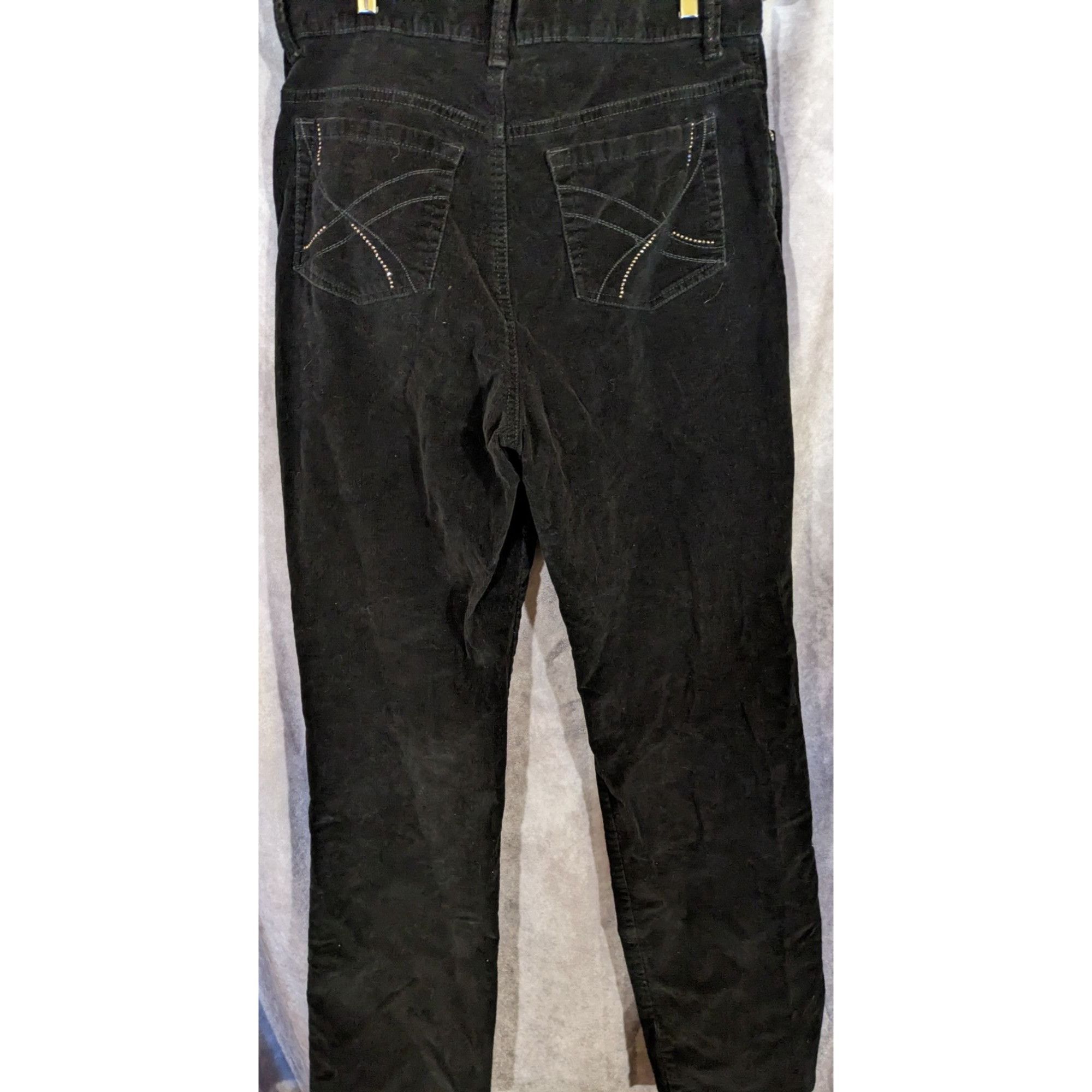 Gloria Vanderbilt Gloria Vanderbilt Black Corduroy Pants With Sparkly Pocket A Size 34" / US 12 / IT 48 - 8 Thumbnail