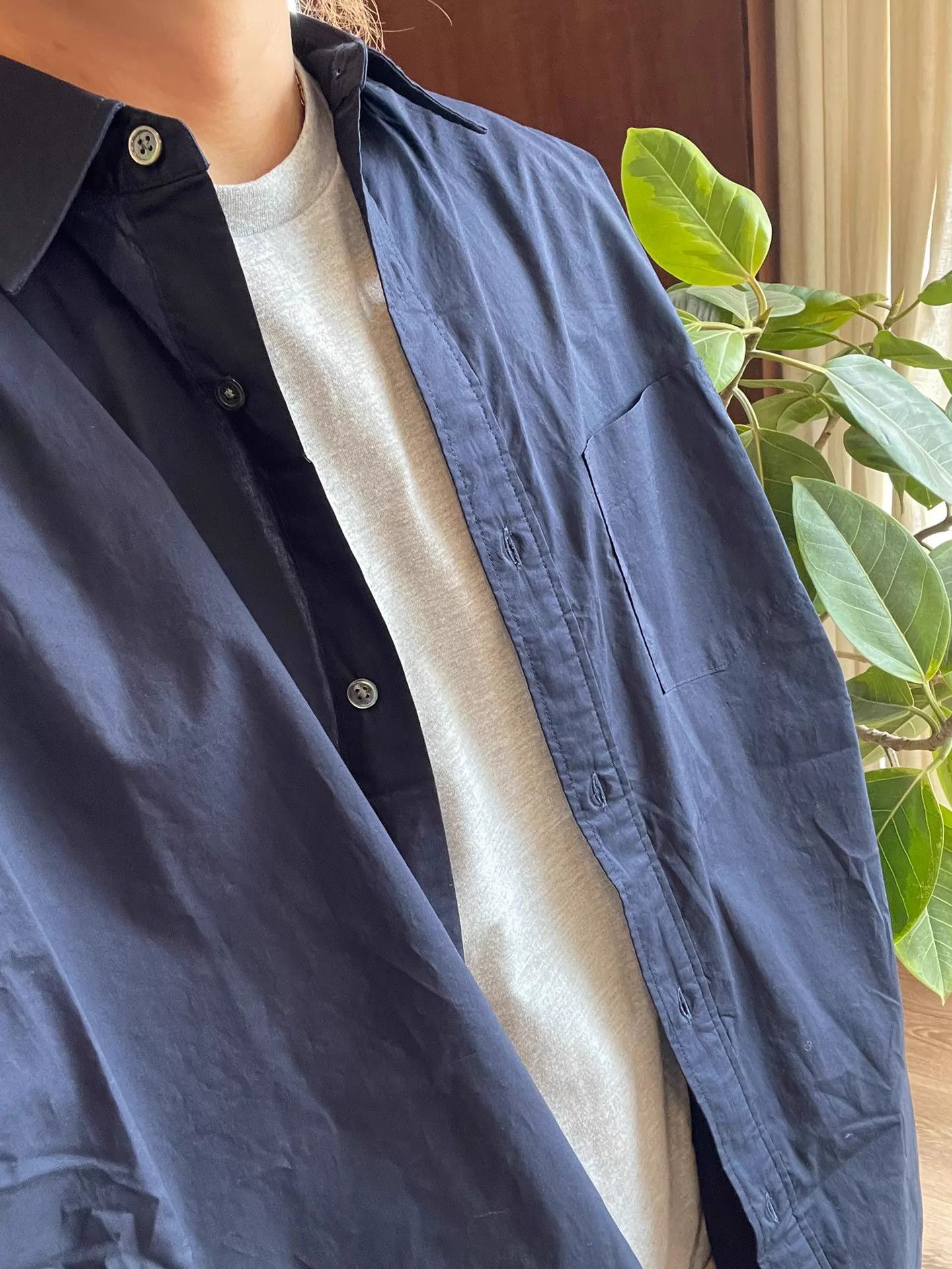 Other FreshService 22SS UTILITY B.D Oversized Long Sleeve Shirt Navy Size US M / EU 48-50 / 2 - 1 Thumbnail