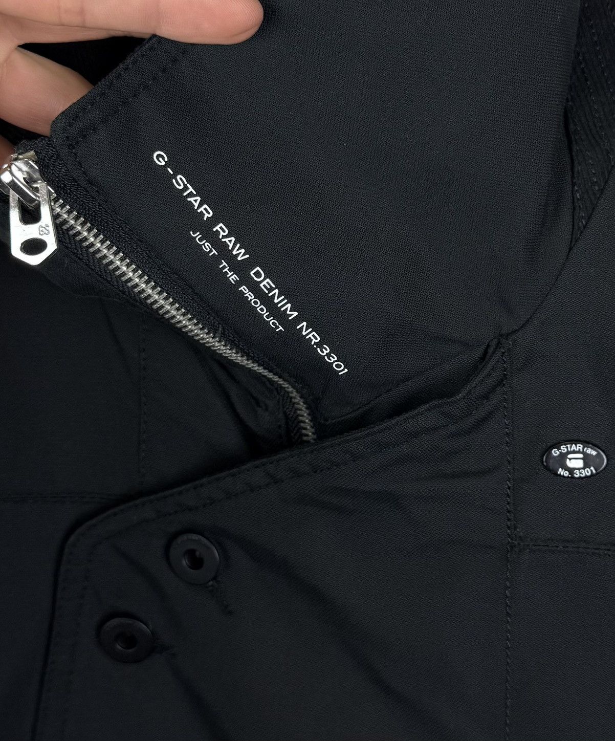 G-Star G-Star Raw Minor Trench Coat Full Zip Jacket Black Top Denim Size S / US 4 / IT 40 - 4 Thumbnail
