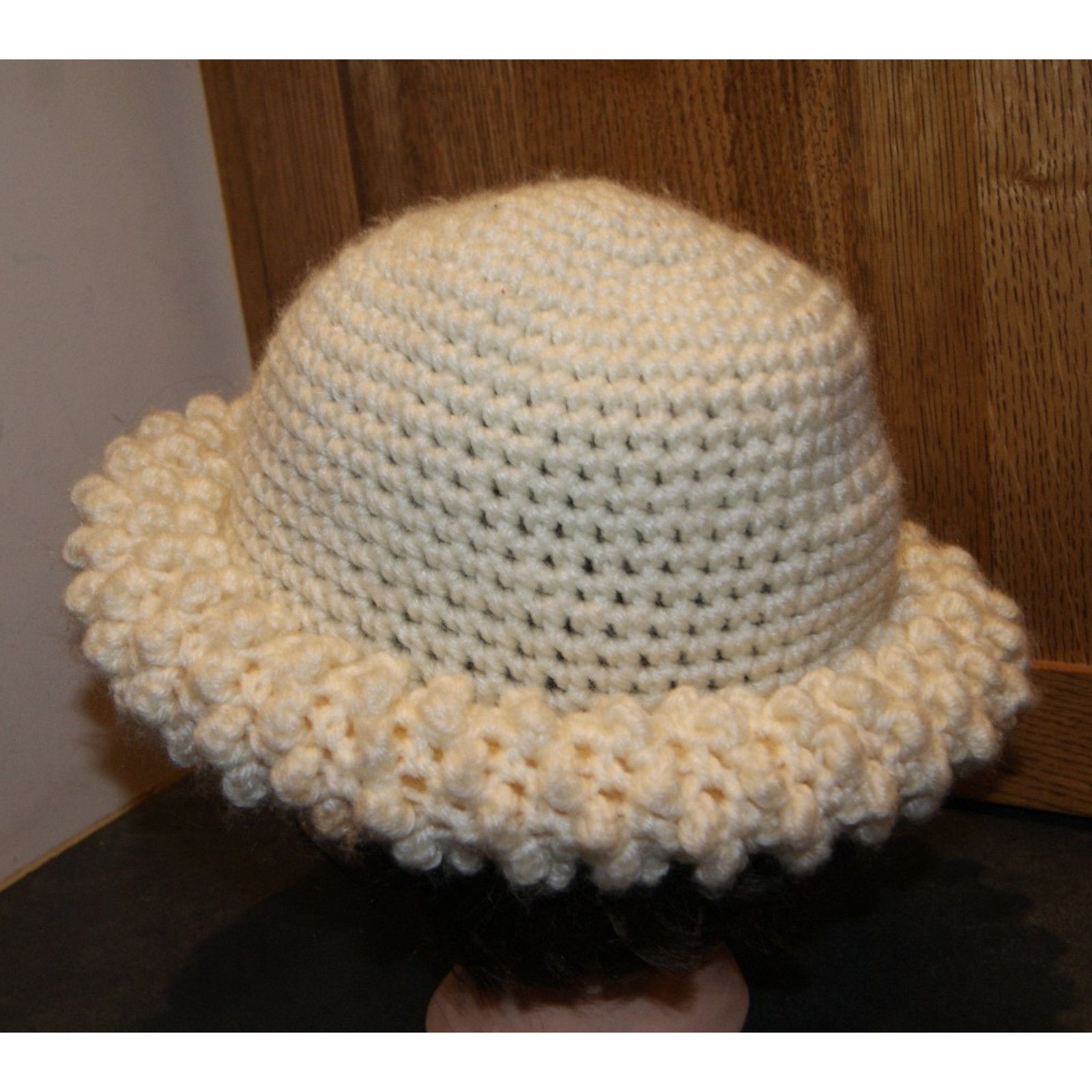 Vintage VTG 70s Kmart Womens Crochet Knit Bucket Winter Hat Japan Size ONE SIZE - 3 Thumbnail