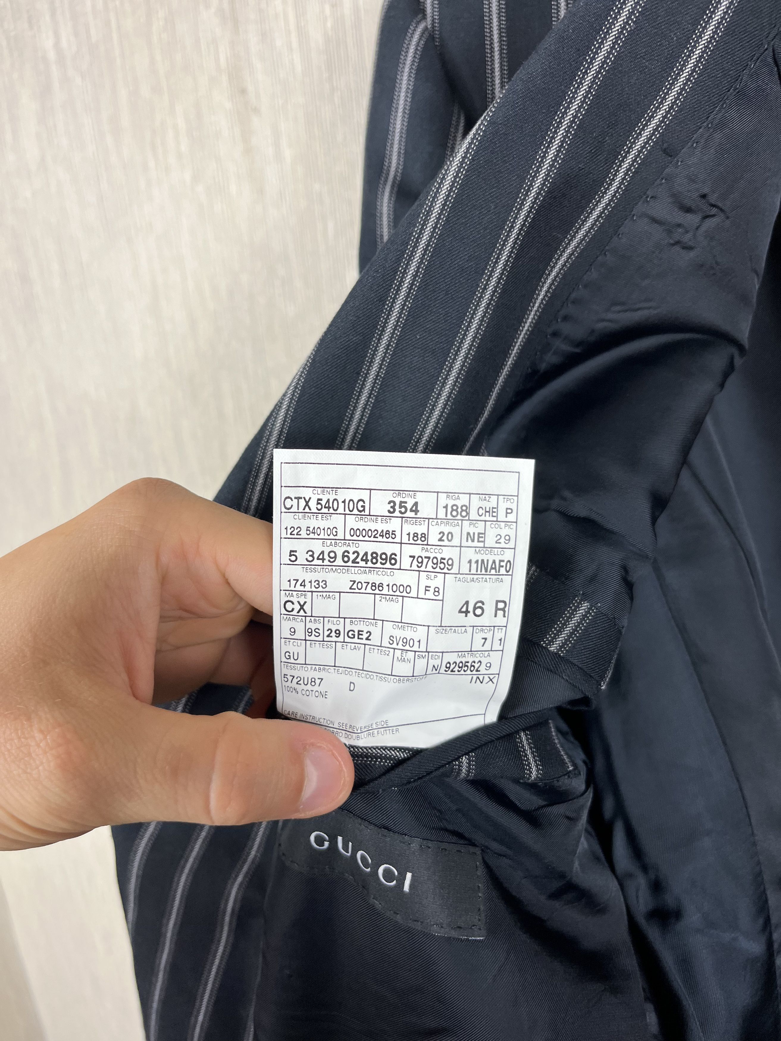 Gucci × Tom Ford Gucci Tom Ford vintage archive striped suit blazer+pants Size 36R - 18 Thumbnail