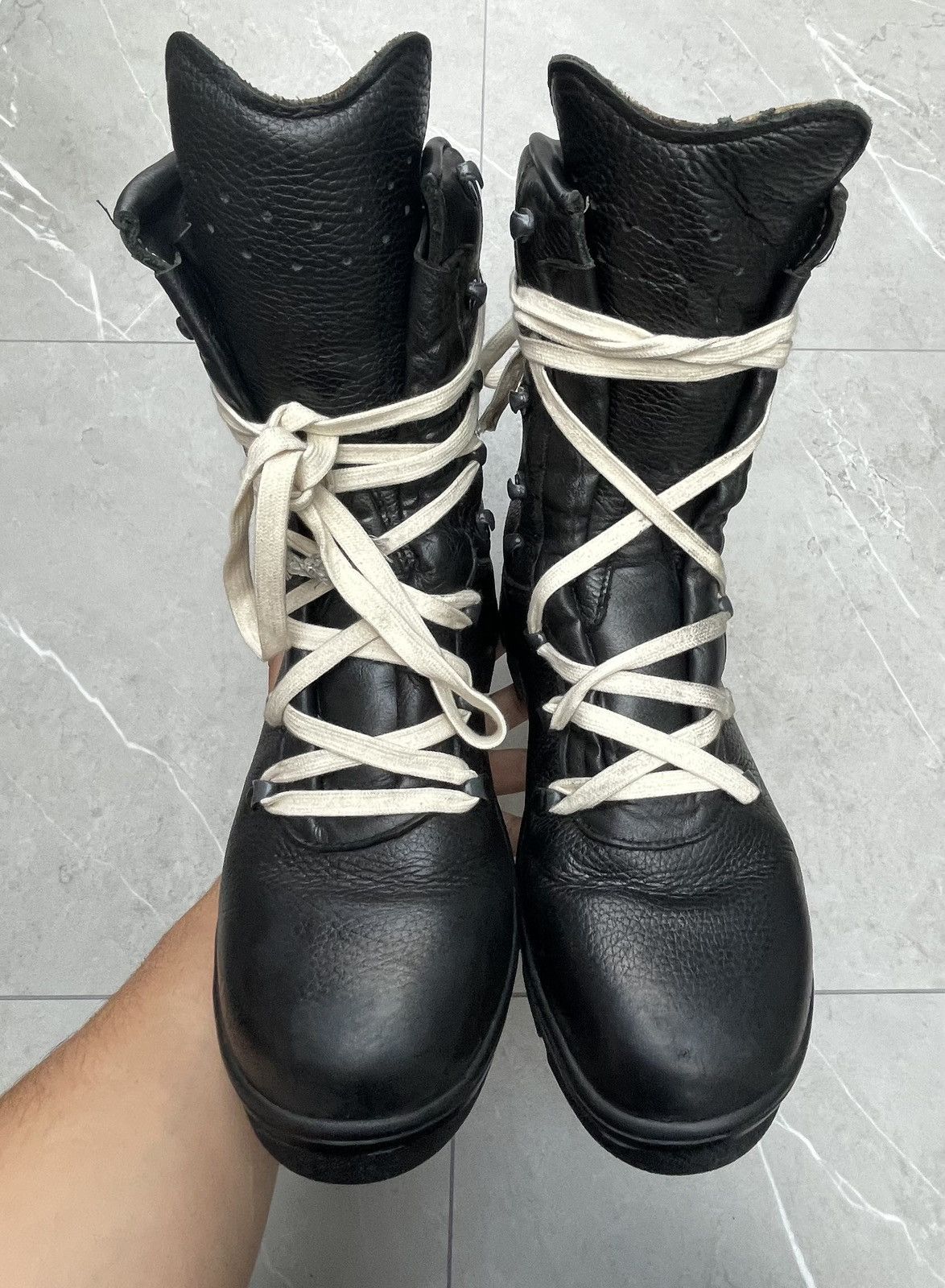Vintage 1970s Vintage Military Black Leather Combat Boots Size US 10 / EU 43 - 10 Thumbnail