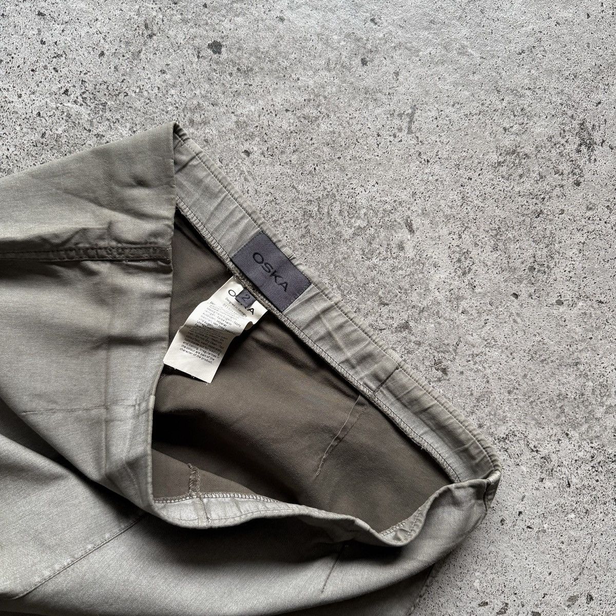 OSKA Oska Womens Grey Olive Green Tapered Trousers Pants Casual Size 32" / US 10 / IT 46 - 3 Thumbnail