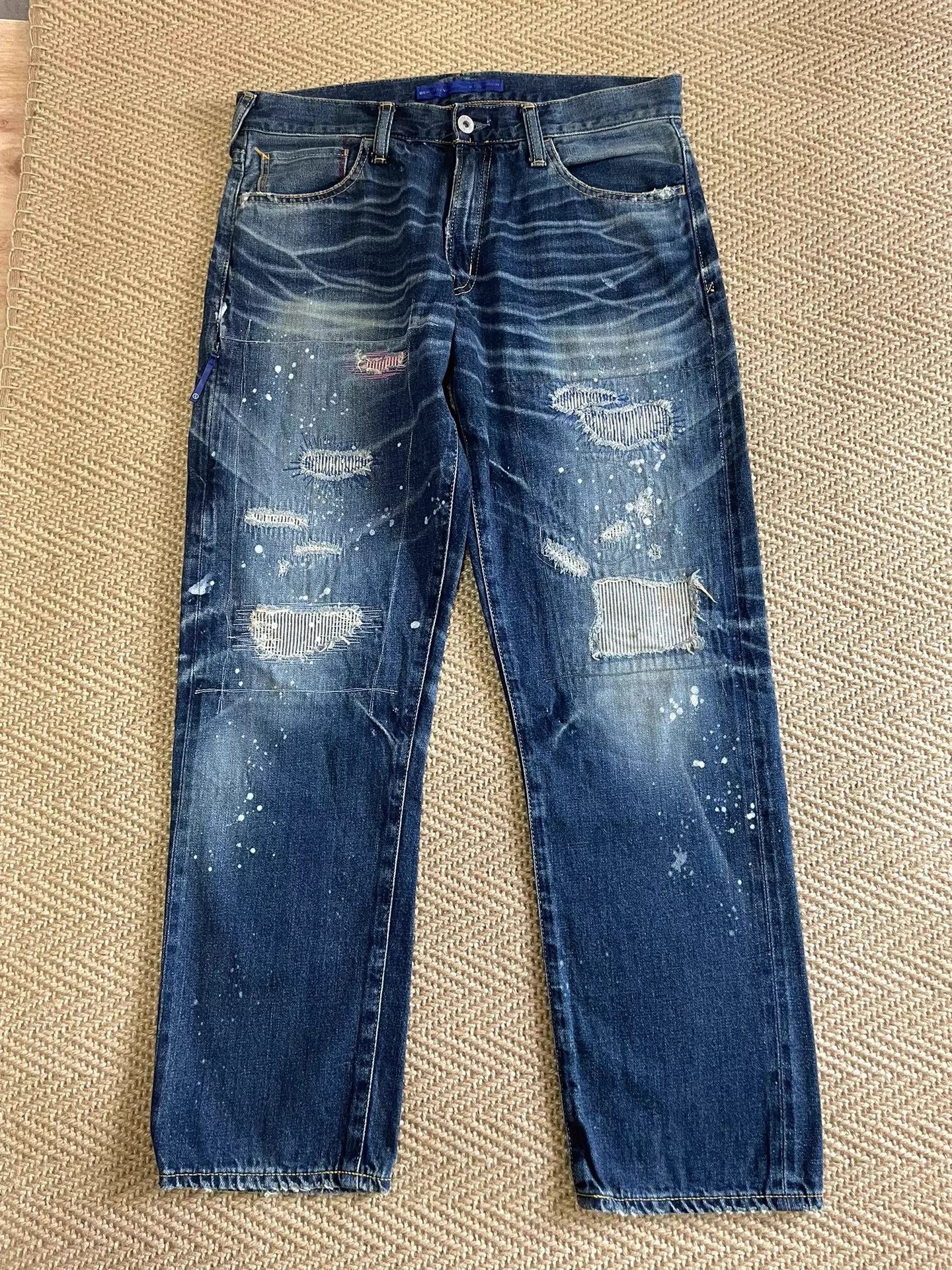 Vanquish VANQUISH & FRAGMENT Lightning Ink Splatter Jeans W32 L-4cm Size US 32 / EU 48 - 1 Thumbnail