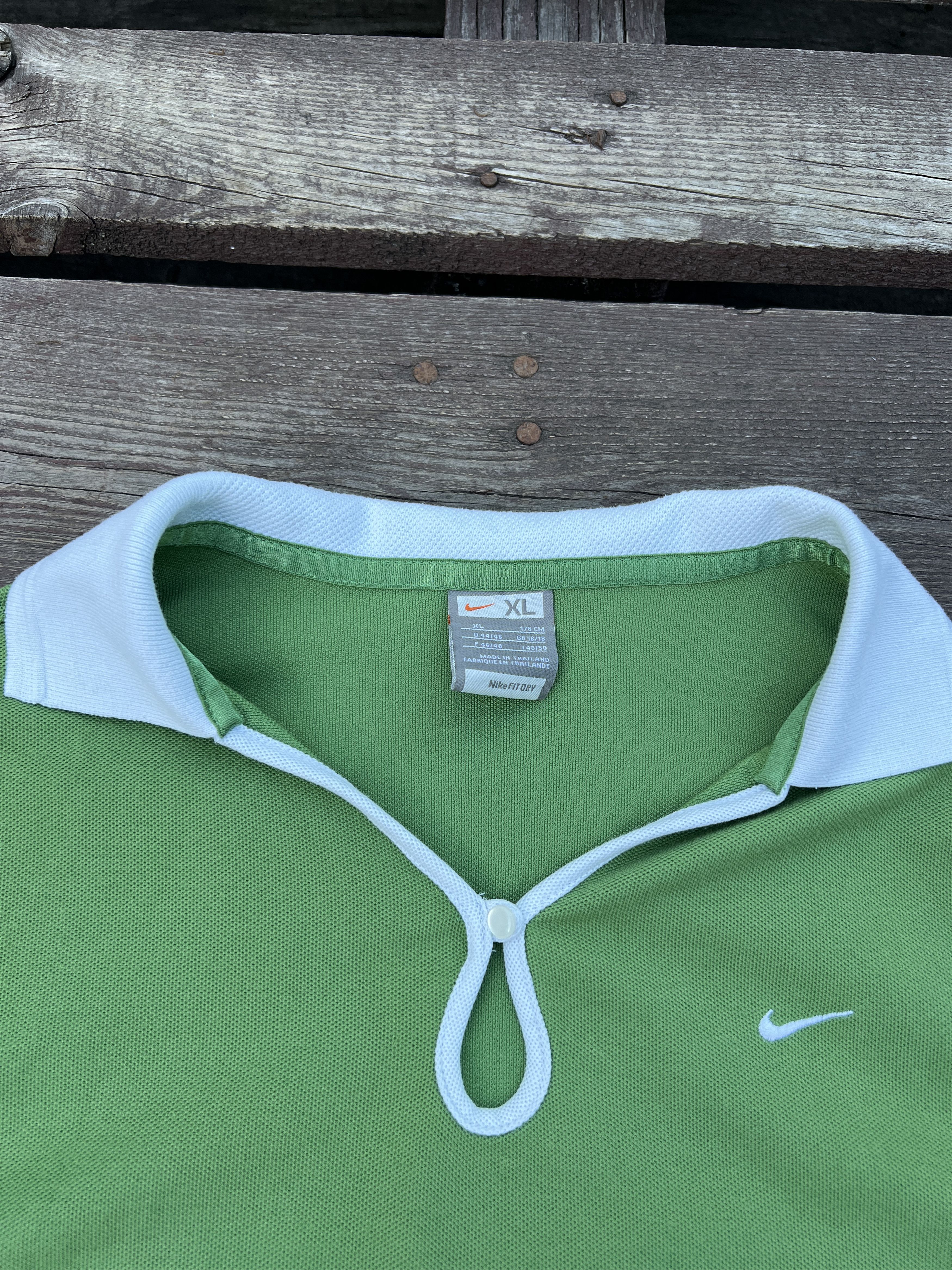 Nike Nike Vintage 90s Green Crop Top Custom Polo Shirt Size XL / US 12-14 / IT 48-50 - 3 Thumbnail