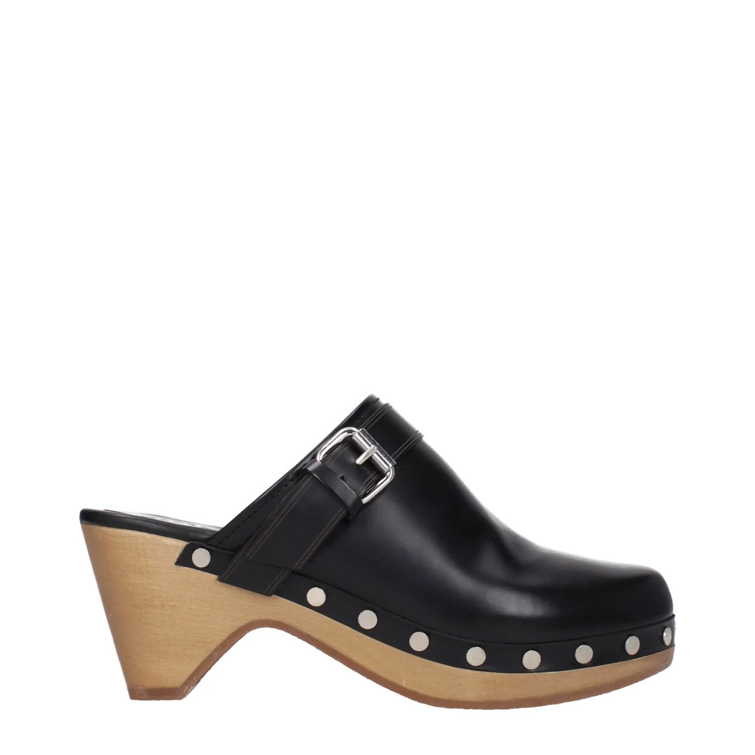 Isabel Marant ob1o1e1124 Leather Slippers & Clogs in Black Size US 7 / IT 37 - 1 Thumbnail