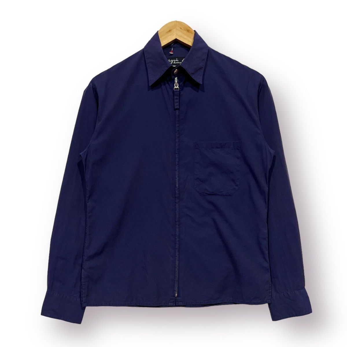 agnes b. 🔥 AGNES B. HOMME PARIS SUNFADED ZIPPER WORKSHIRT Size US S / EU 44-46 / 1 - 1 Thumbnail