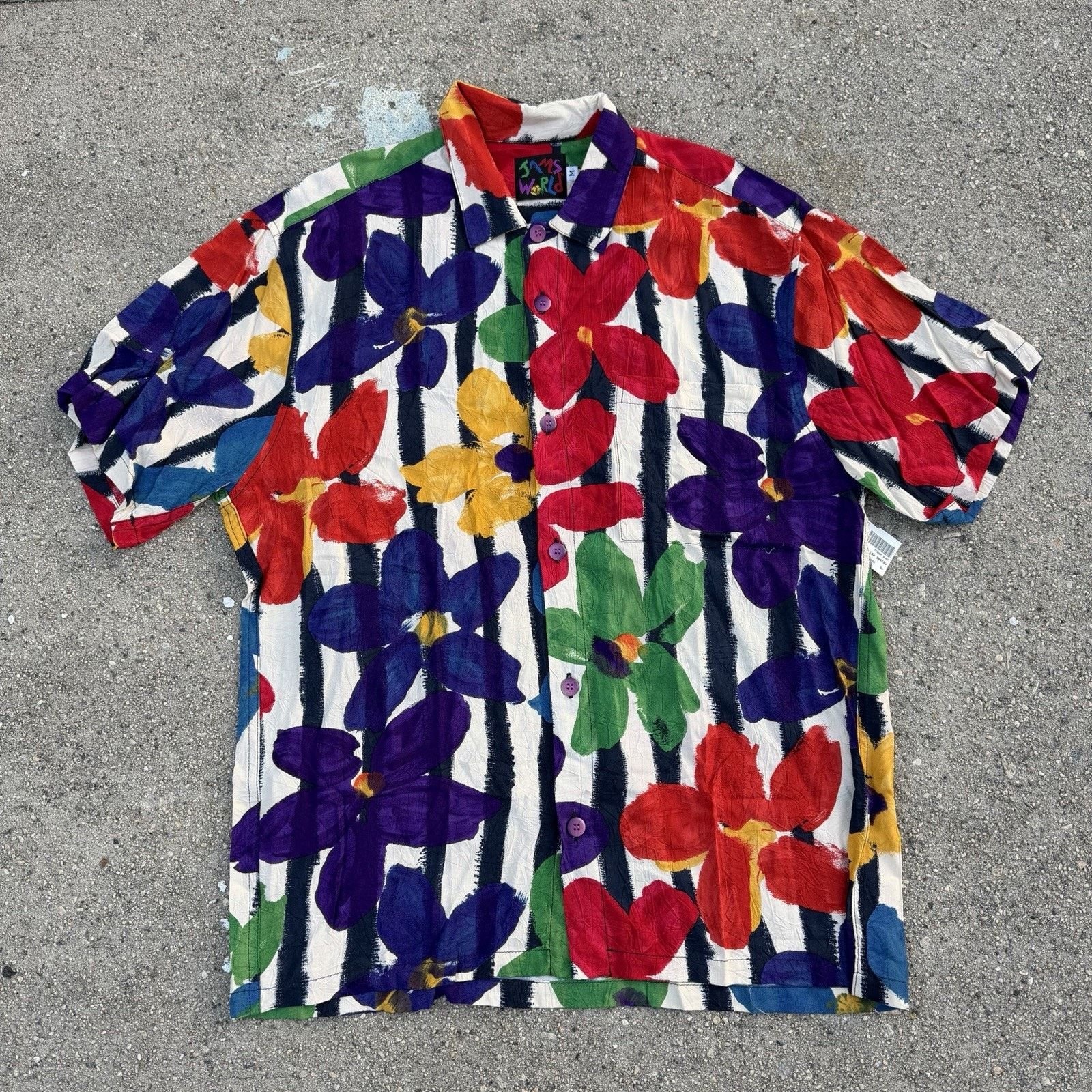 Jams World × Vintage NWT Vintage Jams World Hanakilo Floral Rayon Hawaiian Shirt Size US M / EU 48-50 / 2 - 2 Thumbnail