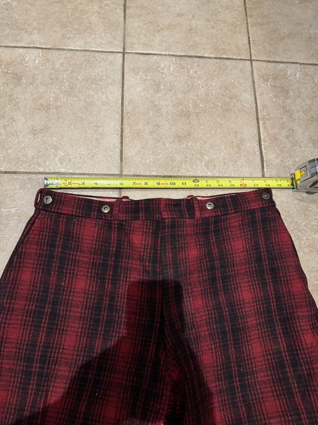 Woolrich Woolen Mills Vintage Woolrich Red Black Plaid Wool Hunting Pants Size US 36 / EU 52 - 4 Thumbnail